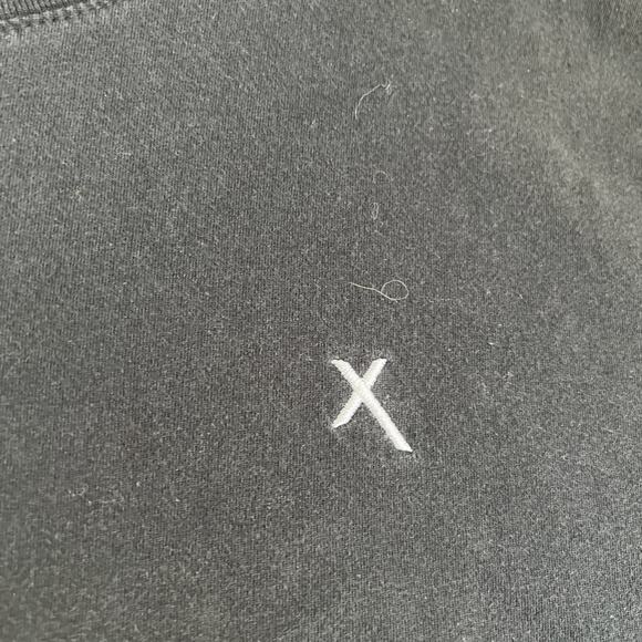 Doc & Amelia Tee Shirt Mens Large Black Embroidered X Logo Basic Cotton Top - Picture 3 of 9